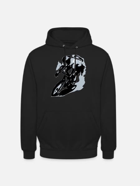 Der Radfahrer - Unisex Hoodie - Schwarz