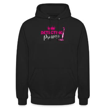Détectez les reliques du détecteur de métaux Princess - Sweat-shirt à capuche unisexe - noir - Devant - Alina (178cm) & Michal (187cm)