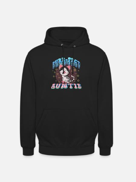 Purr Fact Auntie 1 - Unisex Hoodie - black