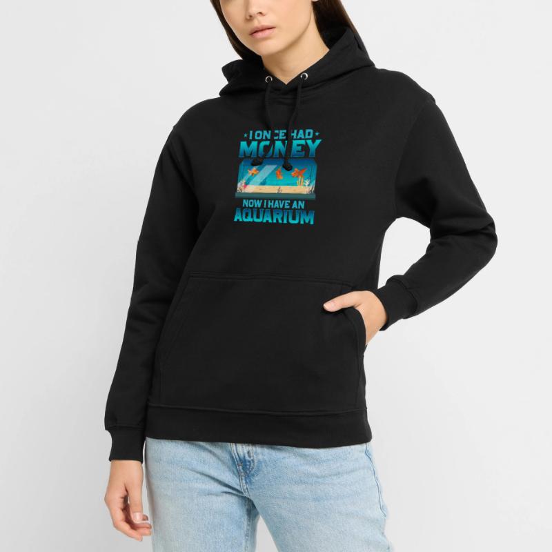 J’avais de l’argent maintenant j’ai un poisson d’aquarium Keepi Sweat-shirt à capuche unisexe