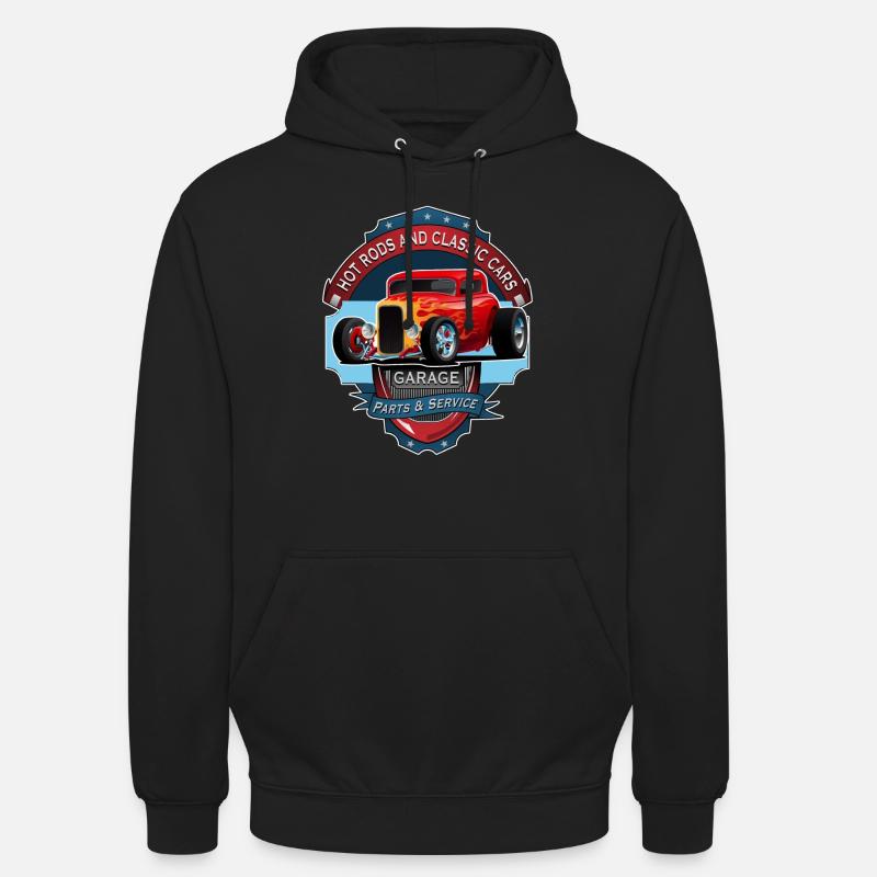 OLDTIMER - AUTOWERKSTATT - Unisex Hoodie - Schwarz