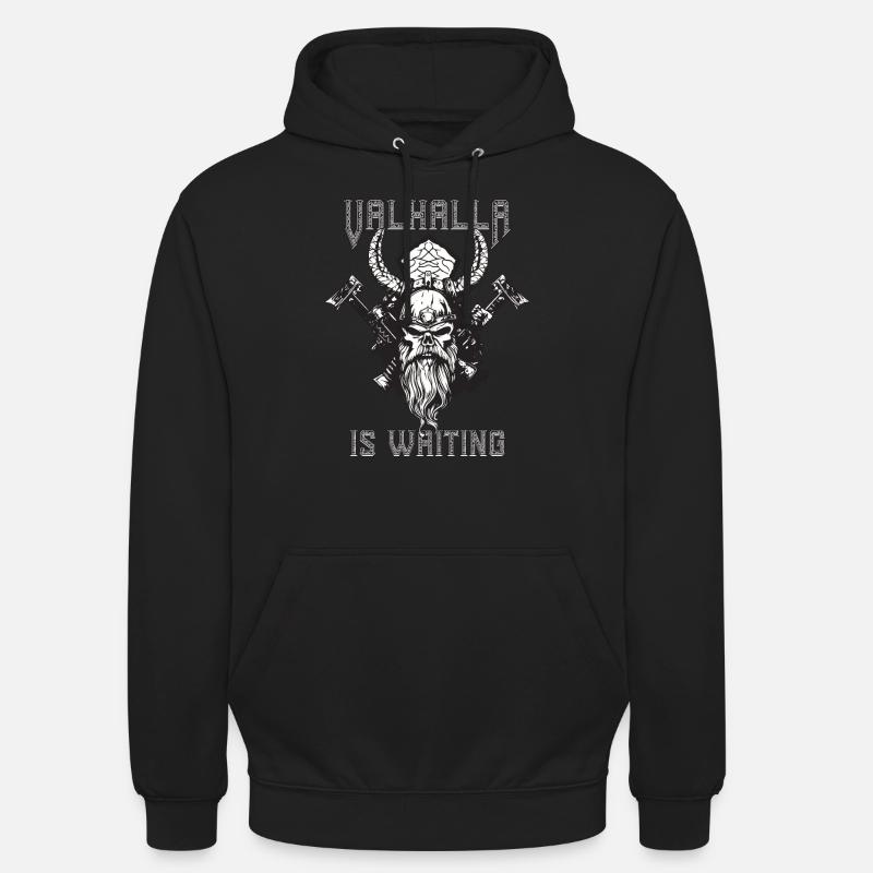 Valhalla vous attend - Sweat-shirt à capuche unisexe - noir