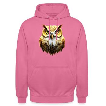 Eule - Unisex Hoodie - Pink - Vorne - Alina (178cm) & Michal (187cm)