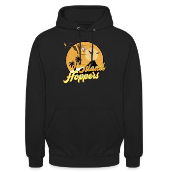 Larves de l’île - Sweat-shirt à capuche unisexe - noir - Devant - Alina (178cm) & Michal (187cm)