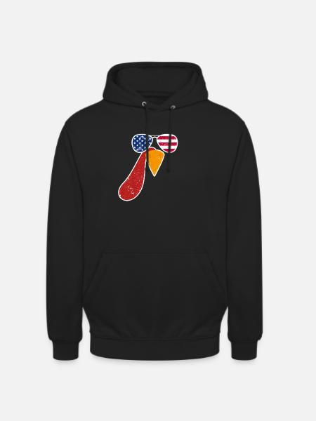Cool Turkey Face Sunglasses American - Unisex Hoodie - black