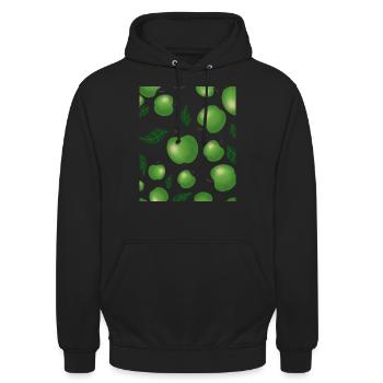 Apple - Unisex Hoodie - black - Front - Alina (178cm) & Michal (187cm)