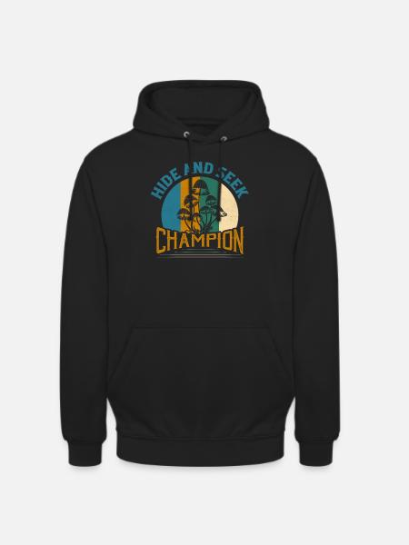 Mycologue champignon champion de cache-cache - Sweat-shirt à capuche unisexe - noir