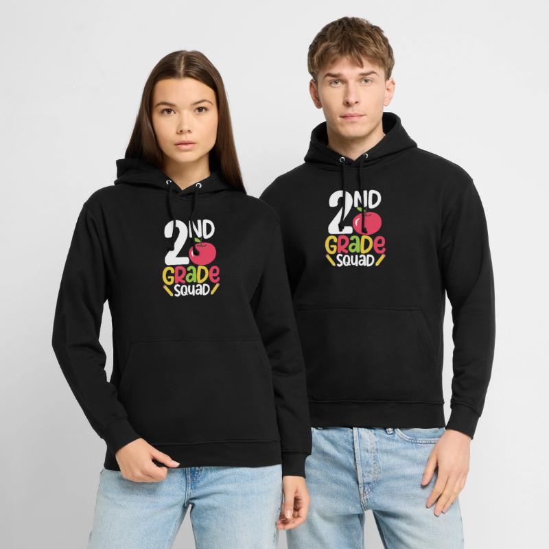 2nd Grade Squad Second Teacher Student Team Back Unisex Hoodie