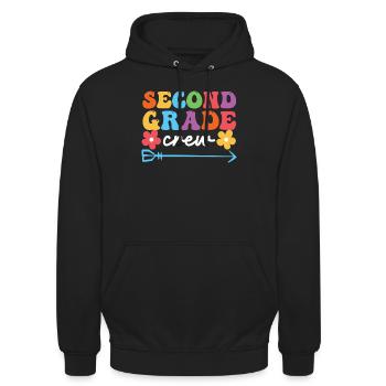 Mannschaft der zweiten Klasse 2. Mannschaft Lehrer - Unisex Hoodie - Schwarz - Vorne - Alina (178cm) & Michal (187cm)