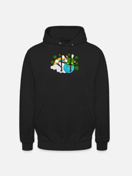 Funny Bowling Balls Shamrock Leprechaun - Unisex Hoodie - black