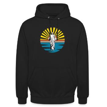 Das Licht der Welt - Unisex Hoodie - Schwarz - Vorne - Alina (178cm) & Michal (187cm)