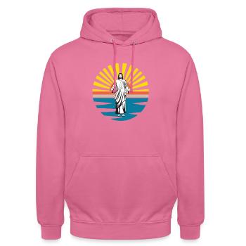 Das Licht der Welt - Unisex Hoodie - Pink - Vorne - Alina (178cm) & Michal (187cm)