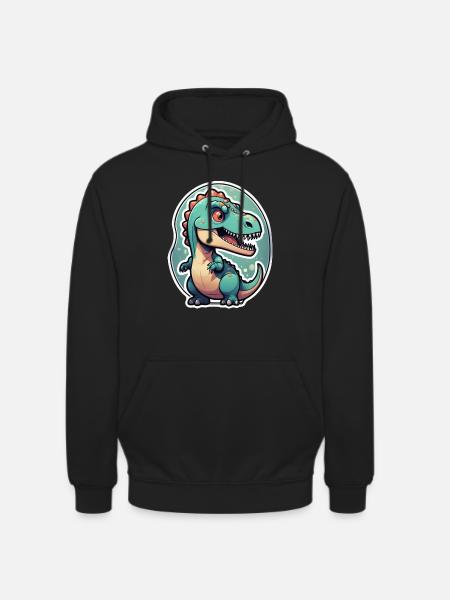 Cartoon Dinosaur - Unisex Hoodie - black