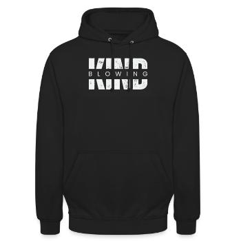 Positive pun - Unisex Hoodie - black - Front - Alina (178cm) & Michal (187cm)