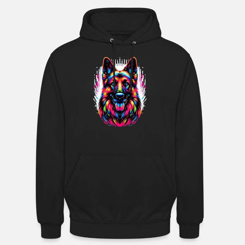 Schäferhund, deutscher Schäferhund - Unisex Hoodie - Schwarz