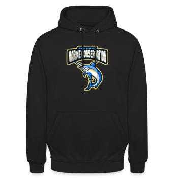 Marine Conservation - Unisex Hoodie - black - Front - Alina (178cm) & Michal (187cm)