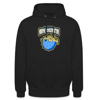 Marine Conservation - Unisex Hoodie - black - Front - Alina (178cm) & Michal (187cm)