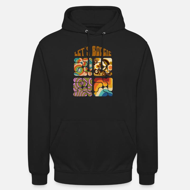 Let's Boogie Retro Muster - Unisex Hoodie - Schwarz