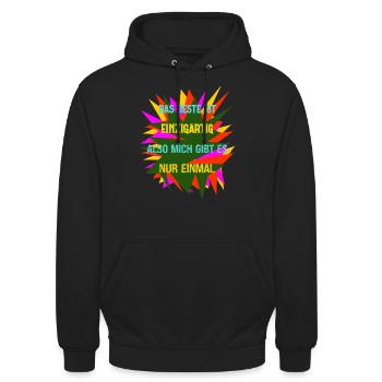 Les gens sont individuels et uniques - Sweat-shirt à capuche unisexe - noir - Devant - Alina (178cm) & Michal (187cm)