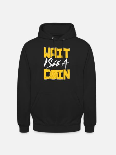 Eagle-Eyed Numismatist: Spotting Coins Everywhere - Unisex Hoodie - black