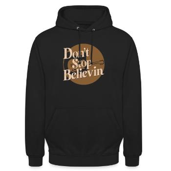 N’ARRÊTEZ PAS DE CROIRE - Sweat-shirt à capuche unisexe - noir - Devant - Alina (178cm) & Michal (187cm)