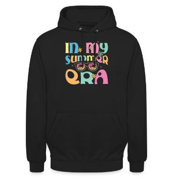 Sommer Feeling Bunt Geschenk - Unisex Hoodie - Schwarz - Vorne - Alina (178cm) & Michal (187cm)