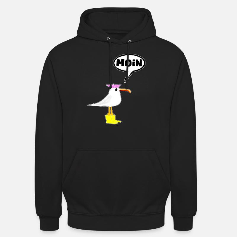 Moin Seagull Bottes Speech Bubble Femmes Bottes en caoutchouc - Sweat-shirt à capuche unisexe - noir