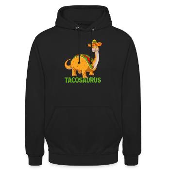 Tacosaurus - Taco Lover Mexican Food Taco Tuesday - Unisex Hoodie - black - Front - Alina (178cm) & Michal (187cm)