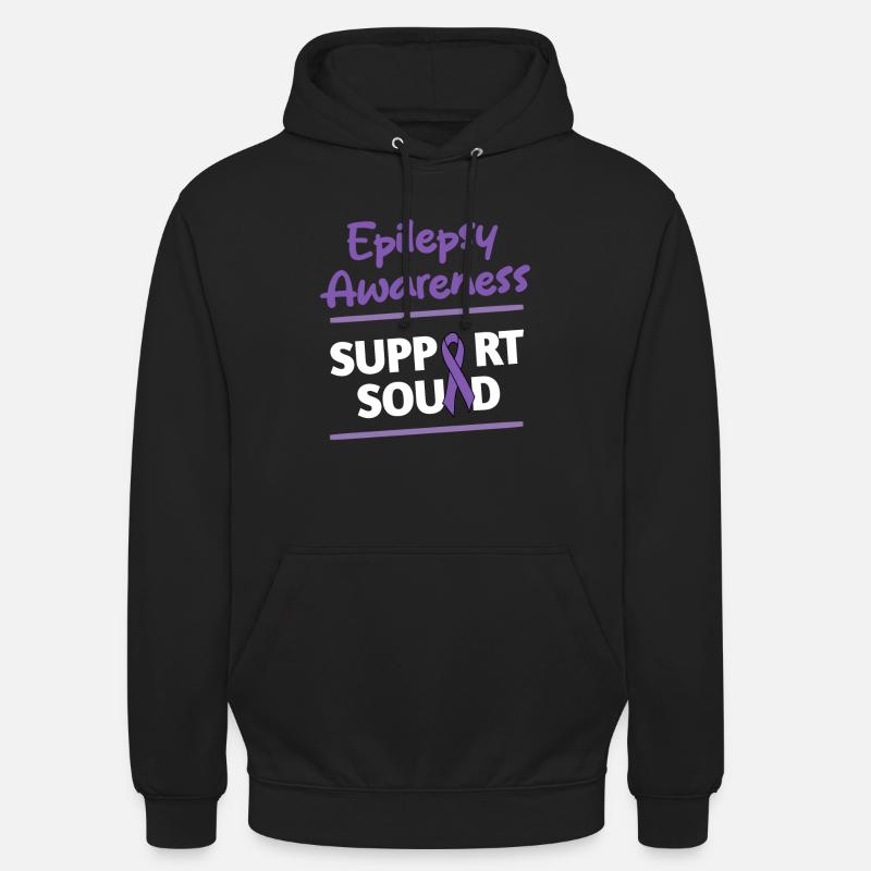 Mois de l’épilepsie - Sweat-shirt à capuche unisexe - noir