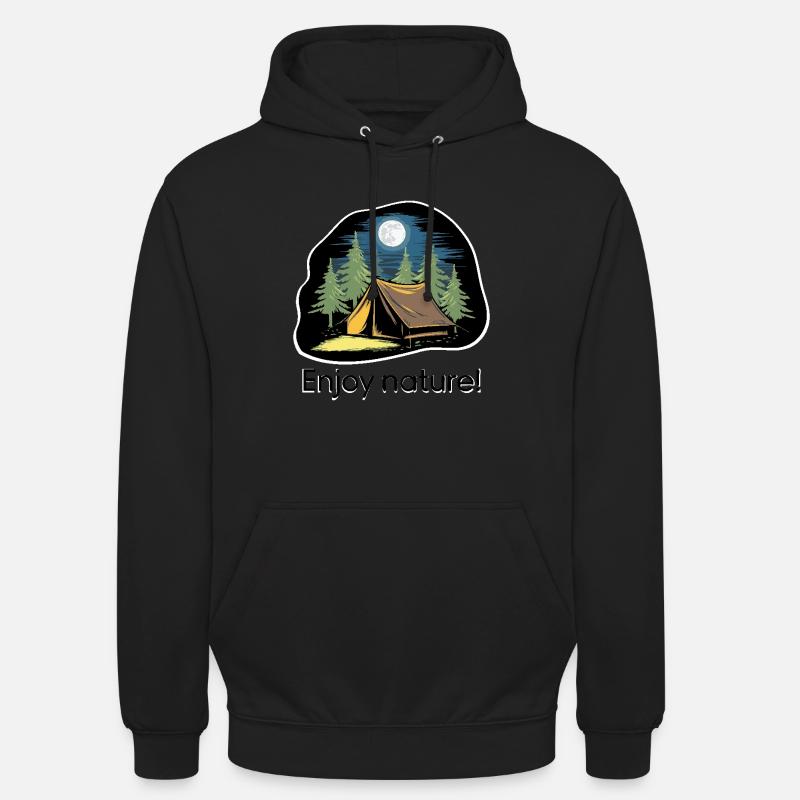 TENTES DANS LES BOIS - Sweat-shirt à capuche unisexe - noir