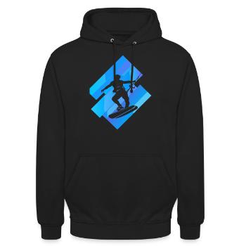 Wakeboarding Water Sports Wakeboarding - Unisex Hoodie - black - Front - Alina (178cm) & Michal (187cm)