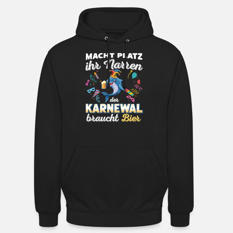 confettis carnaval carnaval design amusant - Sweat-shirt à capuche unisexe - noir