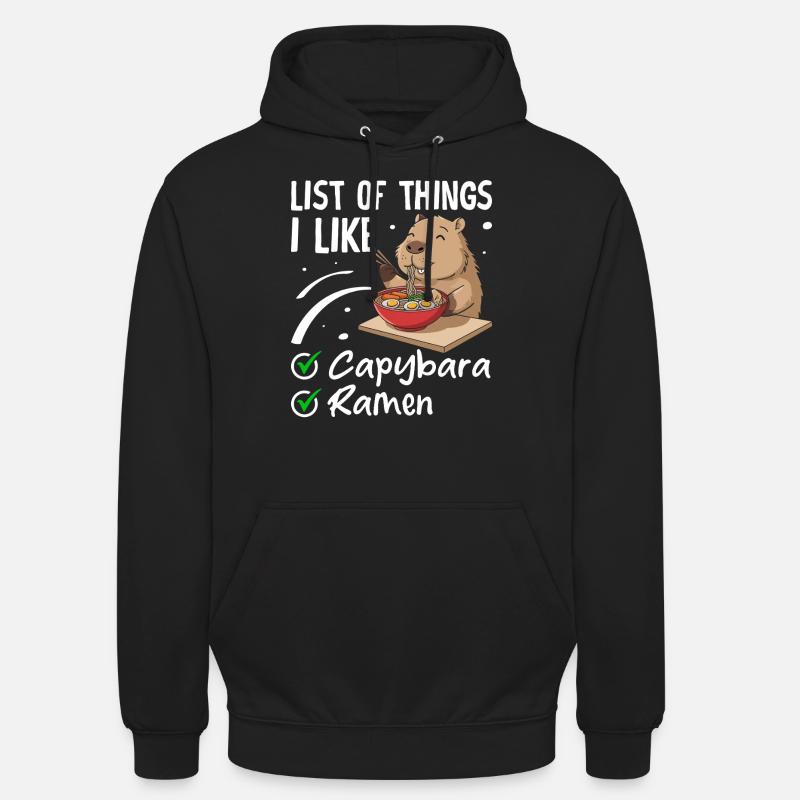 Capybara et Ramen – Combinaison parfaite - Sweat-shirt à capuche unisexe - noir