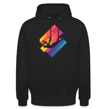 Schwimmer Apnoe Brustschwimmen - Unisex Hoodie - Schwarz - Vorne - Alina (178cm) & Michal (187cm)