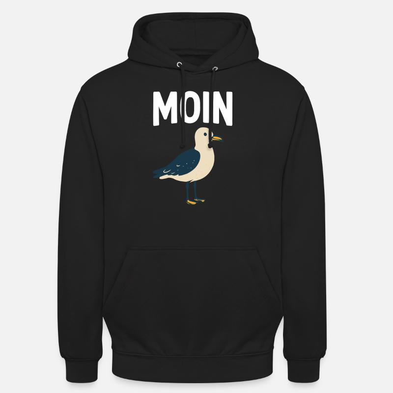 Moin Möwe - Unisex Hoodie - Schwarz