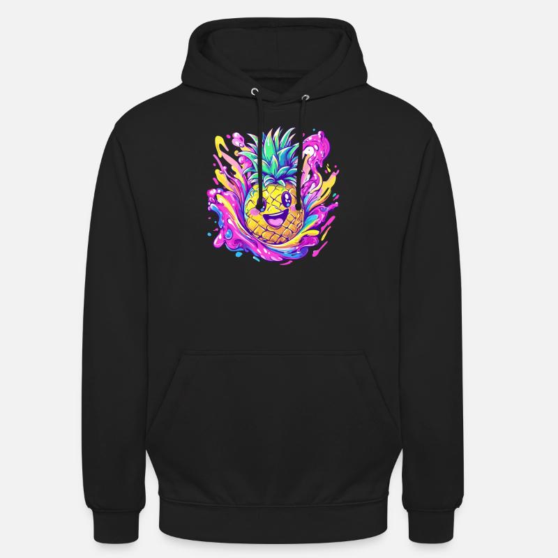 Happy Pineapple Explosion - Unisex Hoodie - black