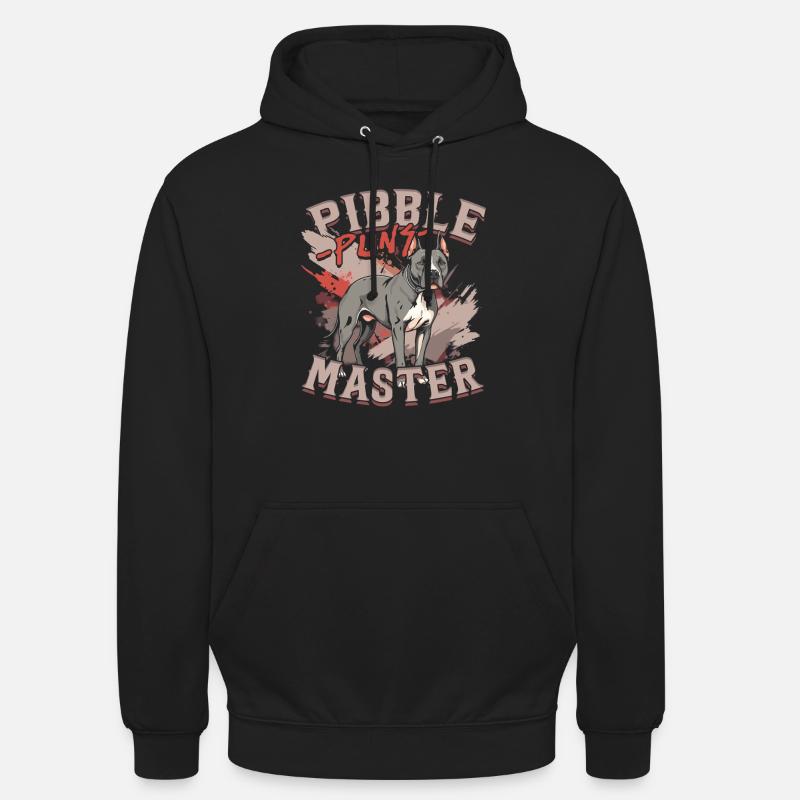 Pitbull Pitbulls Pibble Puns Master - Sweat-shirt à capuche unisexe - noir