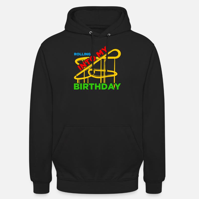 Rolling into Freizeitpark Rollercoaster Achterbahn - Unisex Hoodie - Schwarz