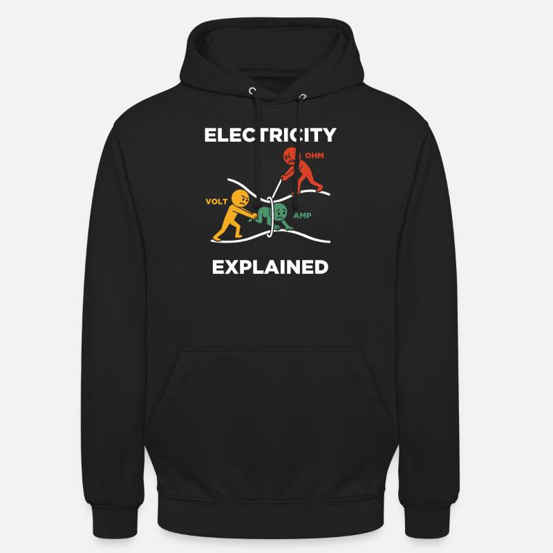 Electricity explained Elektriker - Unisex Hoodie - Schwarz