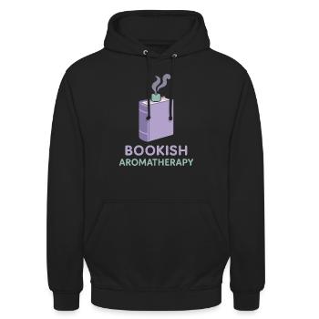 Buch Sniffer Reader -duftstolz Old Seiten Aroma - Unisex Hoodie - Schwarz - Vorne - Alina (178cm) & Michal (187cm)