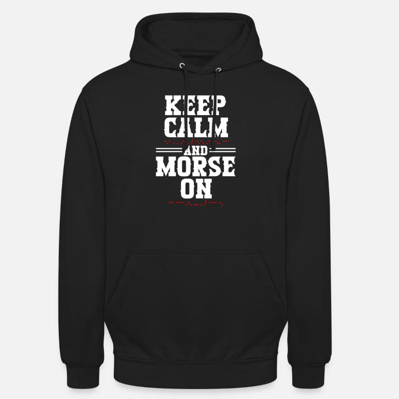 Morsecode Morse Code Keep Calm And Morse On Sweat-shirt à capuche unisexe