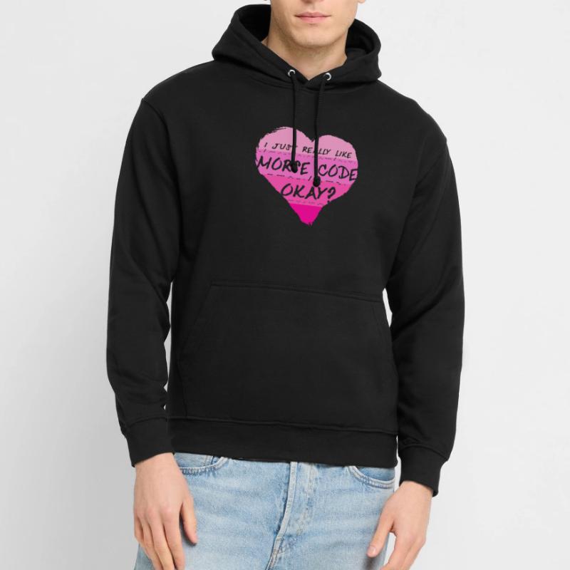 Morsecode I Just Really Like Morse Code Okay? Unisex Hoodie