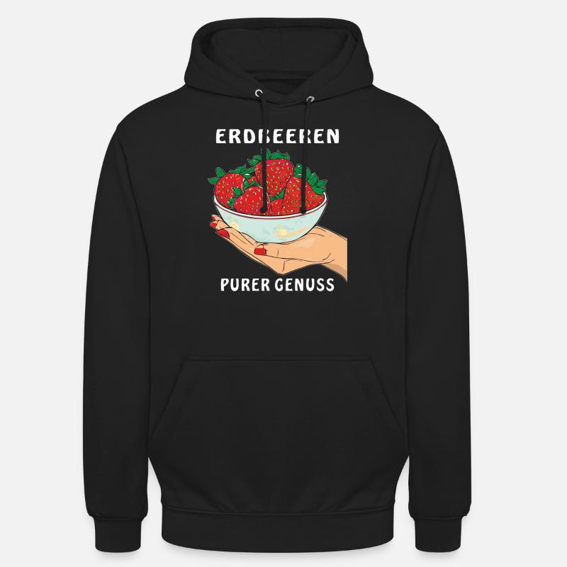 FRAISES MAIN PUR PLAISIR - Sweat-shirt à capuche unisexe - noir