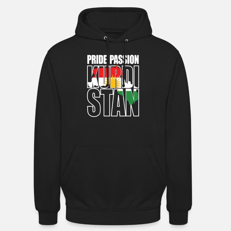 Fierté Passion Kurdistan Kurdes - Sweat-shirt à capuche unisexe - noir