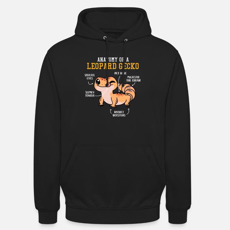 Funny Leopard Gecko Design - Unisex Hoodie - Schwarz