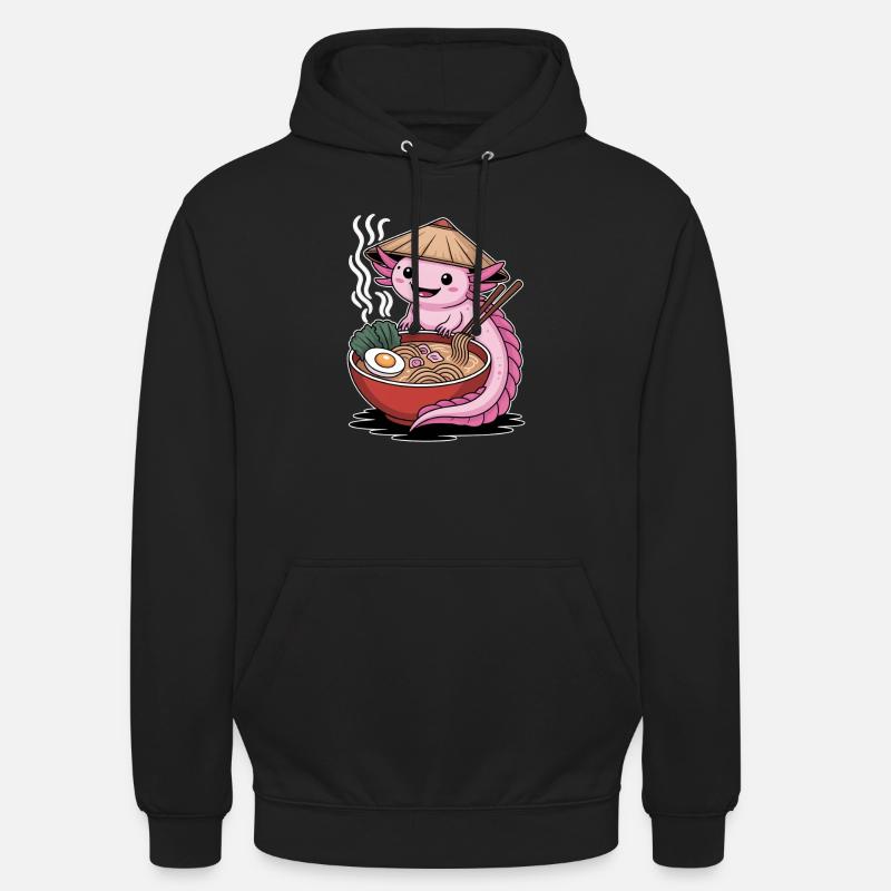 Ramen Axolotl à la japonaise - Sweat-shirt à capuche unisexe - noir