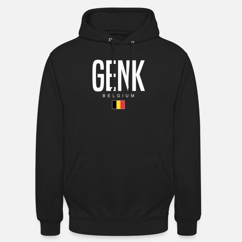 Genk, Belgique - Sweat-shirt à capuche unisexe - noir