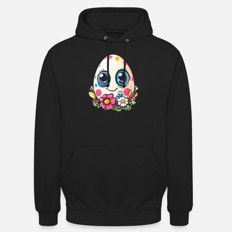 Fröhliches Punkte-Ei - Unisex Hoodie - Schwarz