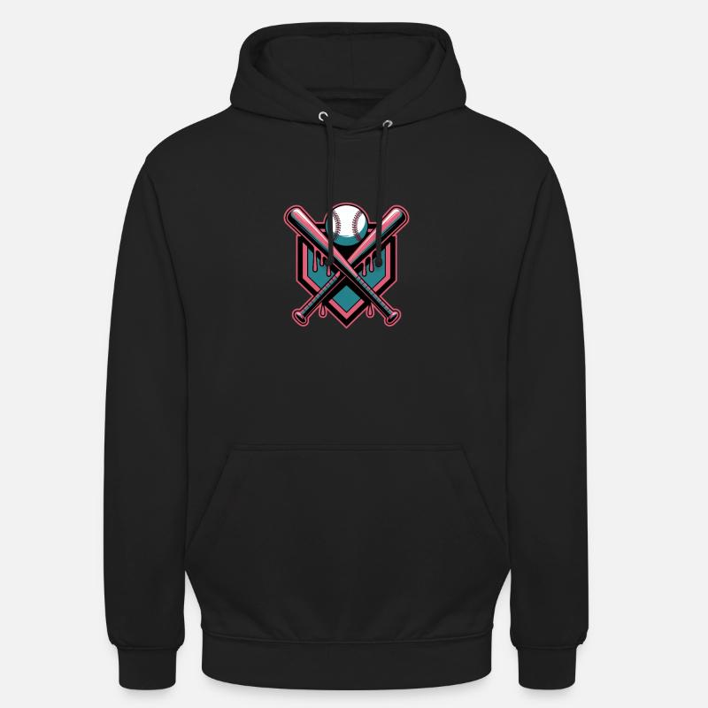 Baseball Eis Baseballschläger - Unisex Hoodie - Schwarz