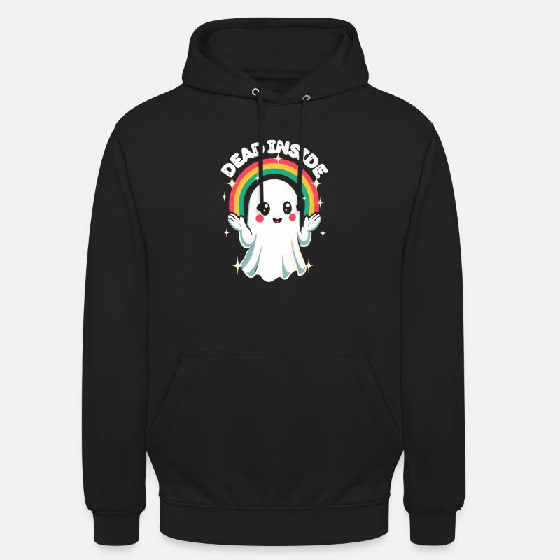 Dead Inside - Fantôme mignon - Sweat-shirt à capuche unisexe - noir
